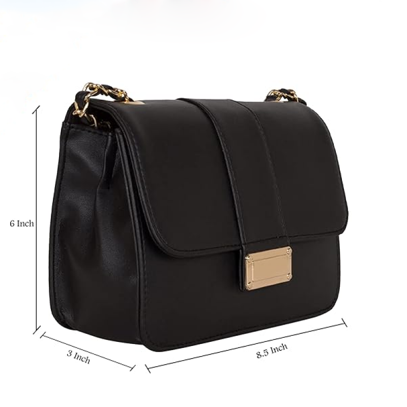 women girls party crossbody sling bag with gold chain