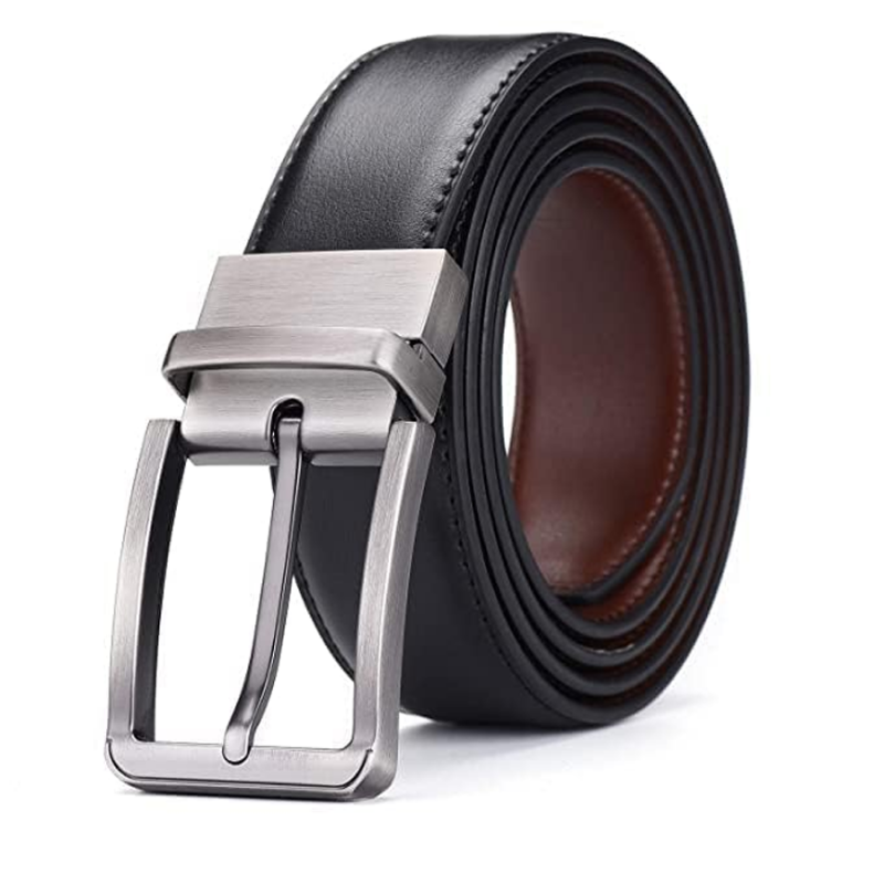 Reversible Shiny Leather Formal Belt For Men