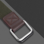 Cotton D ring buckle belt for men