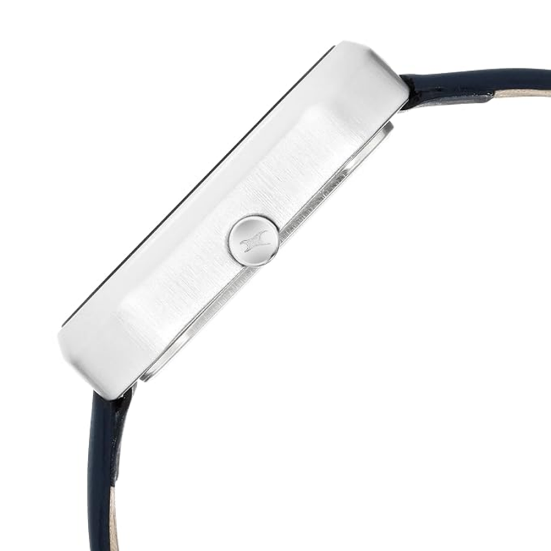 Blue Dial Leather Strap Watch