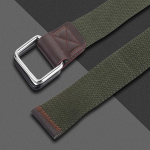 Cotton D ring buckle belt for men